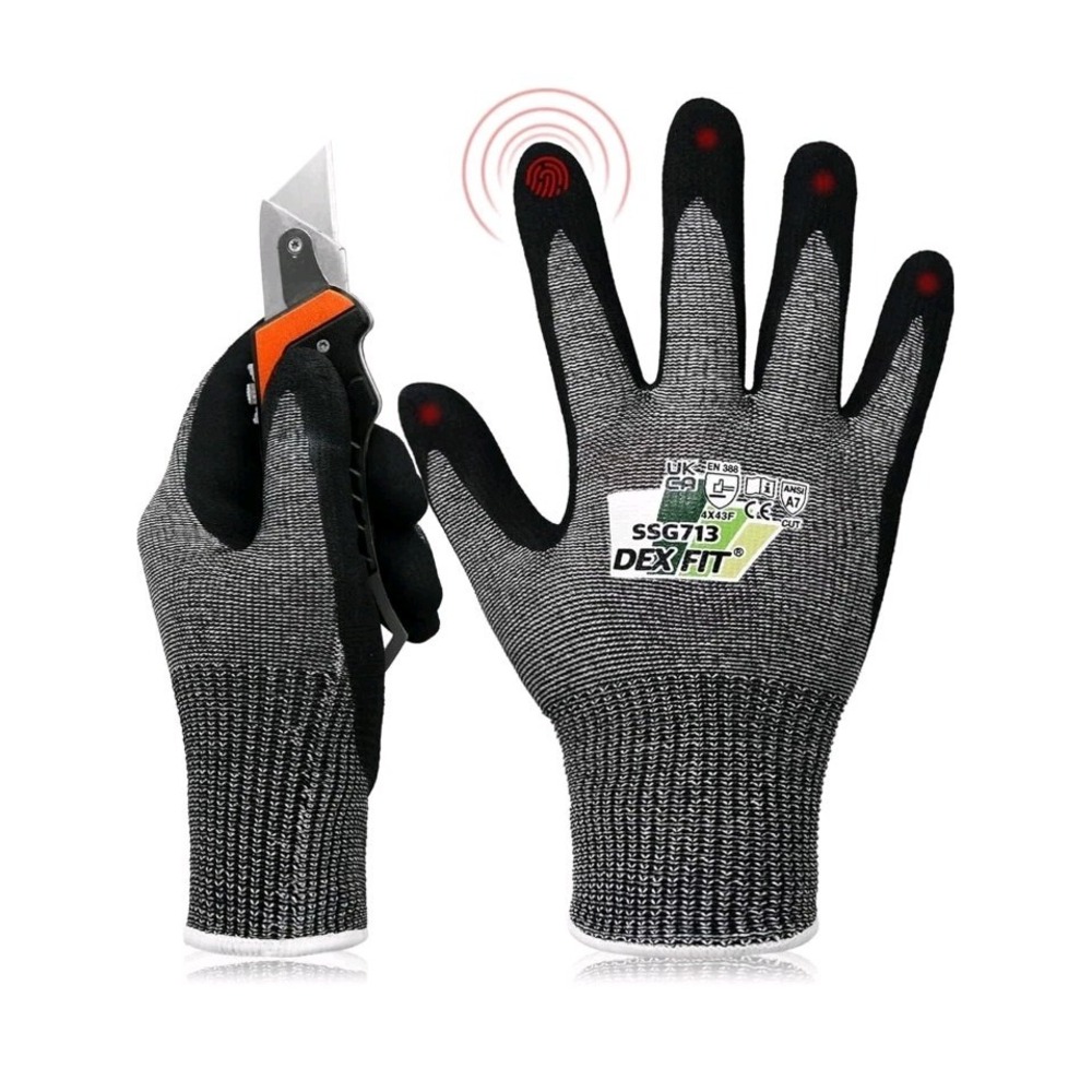 Dex Fit: Level 7 Cut Resistant Gloves Size XXL Grey SSG713 Steel Safety Gloves